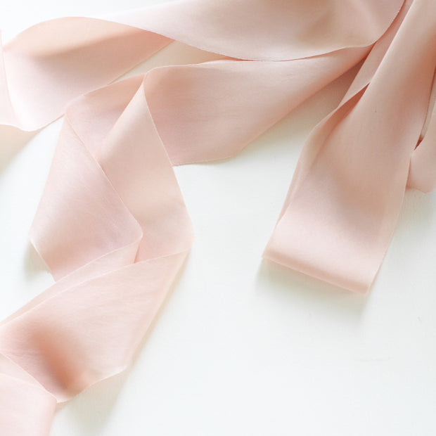 Blush Nectar - Unfrayed Silk Ribbon
