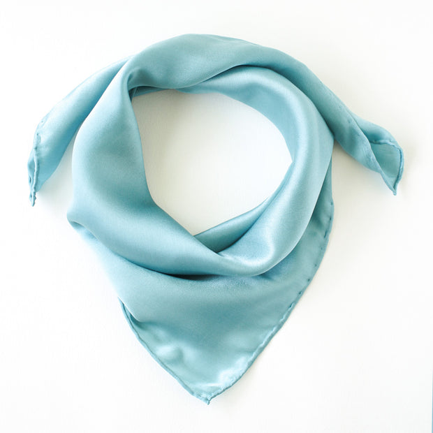 Silk Satin Scarf Tiffany Turquoise – songbirdsilk